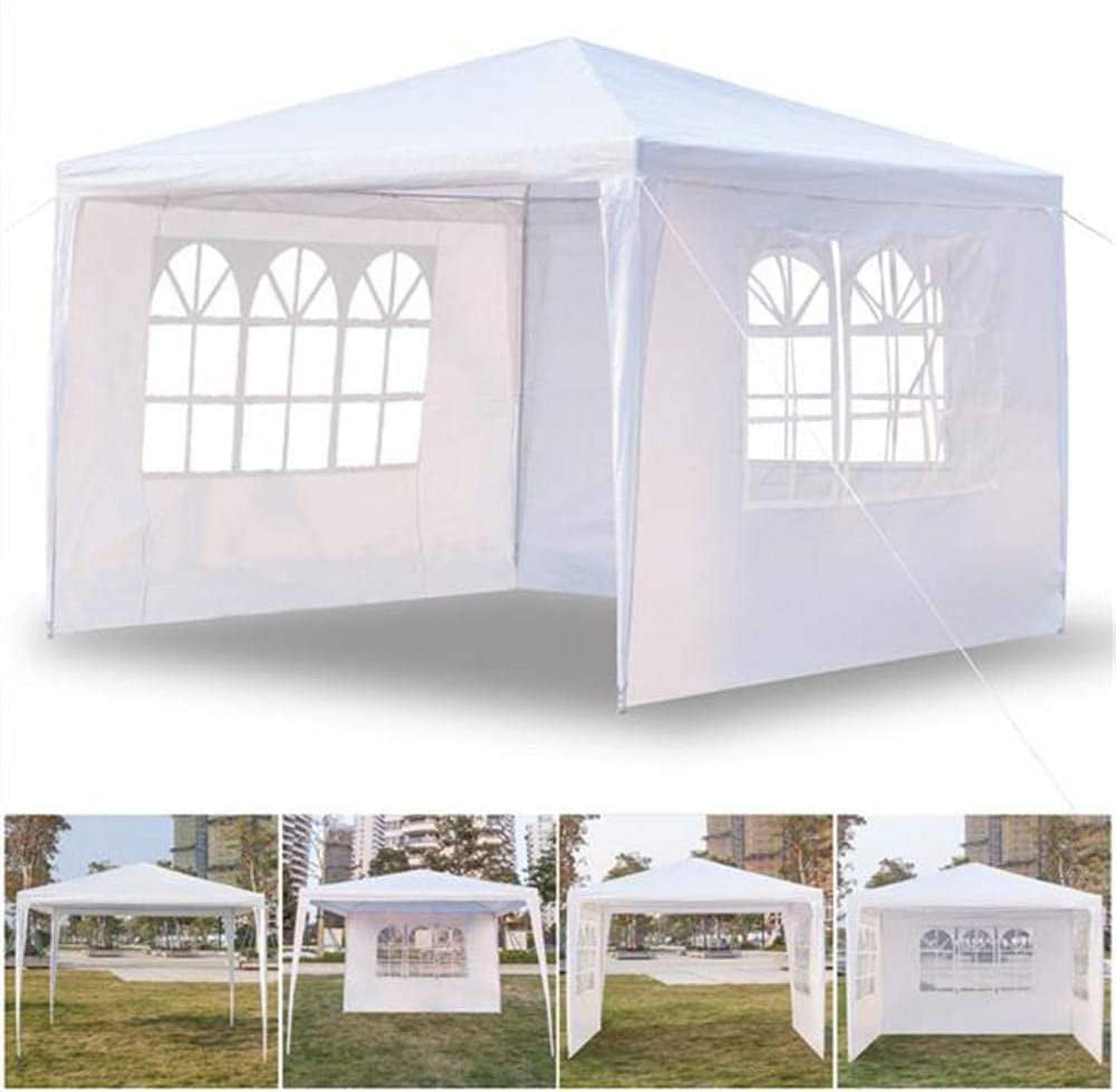 [US IN STOCK] 10 x 10 Three Sides Waterproof Tent with Spiral Tubes White