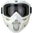 thumbnail image 2 of Birdz Eyewear Skylark White TPU Motorcycle Mask & Detachable Goggles  2 Pairs with Smoke & Yellow Lenses, 2 of 7