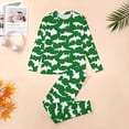 thumbnail image 4 of Pijama de tiburón blanco con silueta de animal para hombre, conjunto de pijama de manga larga moderno de 2 piezas, traje informal con gráficos para uso diario, regalo de cumpleaños, 4 of 5