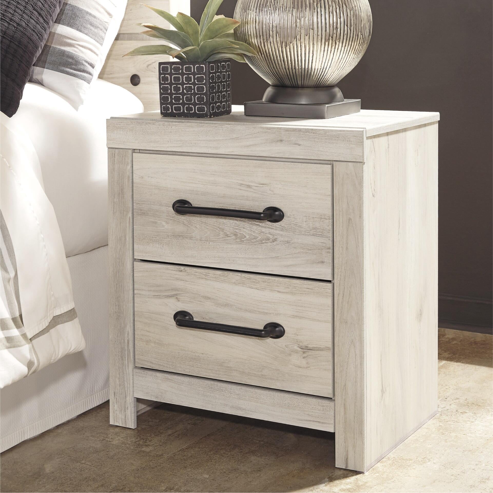 Signature Design by Ashley Casual Cambeck 2 Drawer Nightstand, Whitewash