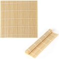 thumbnail image 1 of Tapete para sushi de bambú natural de 9 x 9,5 pulgadas, herramienta para hacer sushi, rodillo para hacer sushi (2 unidades) Rojo Verde  Cocina, Decoración y Otros, 1 of 5