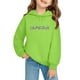 thumbnail image 2 of Moonsky Sudadera con capucha y cordón HUNTRX, estampado de grupo de chicas coreanas, jersey corto, suave y cómodo, top de manga larga para primavera y otoño. Verde fluorescente 120, 2 of 5
