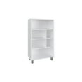 thumbnail image 5 of LUMAMIN White Bookcase, Versatile Multi-Shelf Bookshelf, Wood Storage Organizer Display Shelf Unit for Books, Office Supplies, and Décor, 11.8'' x 23.6'' x 40.6'', 5 of 7
