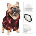 thumbnail image 3 of Fotbe Red Line Sudadera con Estampado para Perros Pequeños – Suéter con Capucha para Mascotas, Tela Suave de Forro Polar con Bolsillo-Small, 3 of 7