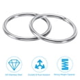 thumbnail image 4 of Unique Bargains 50mm Metal O Rings, 10 Pack 304 Stainless Steel Round Rings for Hardware Bags, 4 of 7