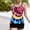 Multicolor, variant on qelini Tankini Bathing Suits for Women Plus Size Swimsuits Hawaiian Print Swimwear Summer Vocation