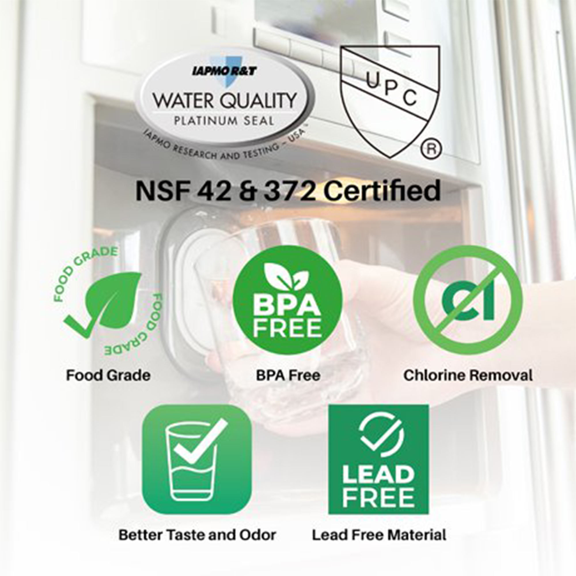 SpiroPure SP-BH520-3PK Refrigerator Water Filter Replacement Part, 3 Pack