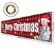 thumbnail image 5 of Pancarta de Feliz Navidad de 250 cm de largo para colgar, pancarta a cuadros estilo búfalo con árbol de Navidad de Papá Noel para decoración de fiestas navideñas en el patio, 5 of 5