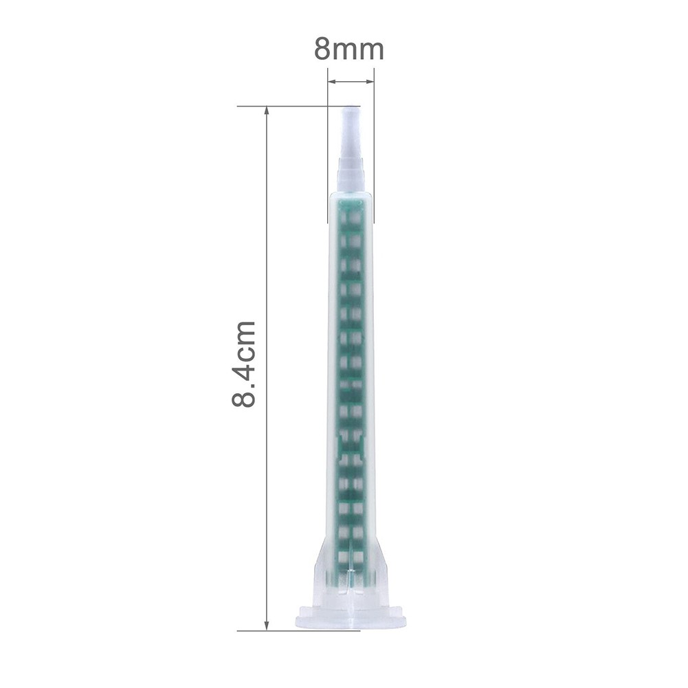 Clupup Mixing Nozzle Kit 2K Static Mixer Epoxy Resin Mixing Tube Nozzle Kit Syringe For AB Mixing Tube 8.4cmX1.3cm/ 11.5cm