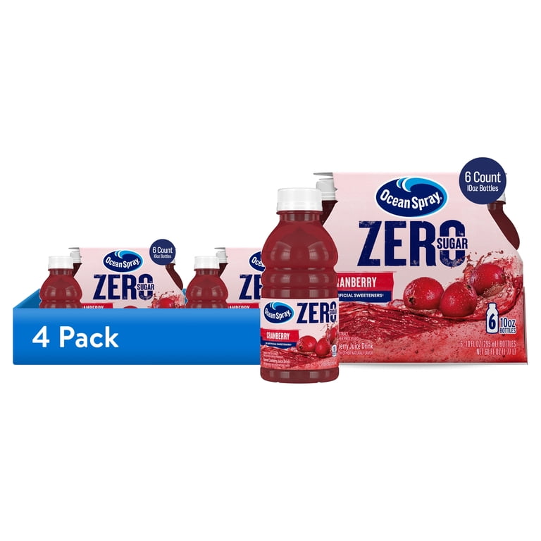 Ocean Spray Zero Sugar Cranberry Juice Drink, 10 fl oz, 6 Count (4 Pack) photo 1
