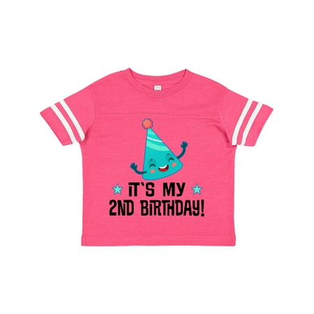 

Inktastic 2nd Birthday Party Hat Gift Toddler Boy or Toddler Girl T-Shirt