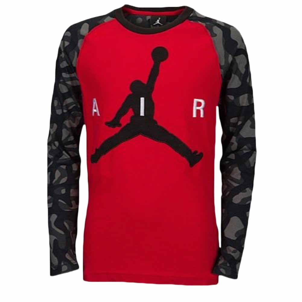 Jordan - Jordan Youth Boys AJ 23 Jumbo Ele Long Sleeve Shirt Red/Black ...