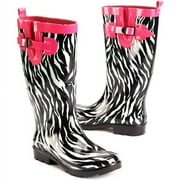 Women's Pop Zebra Rain Boots