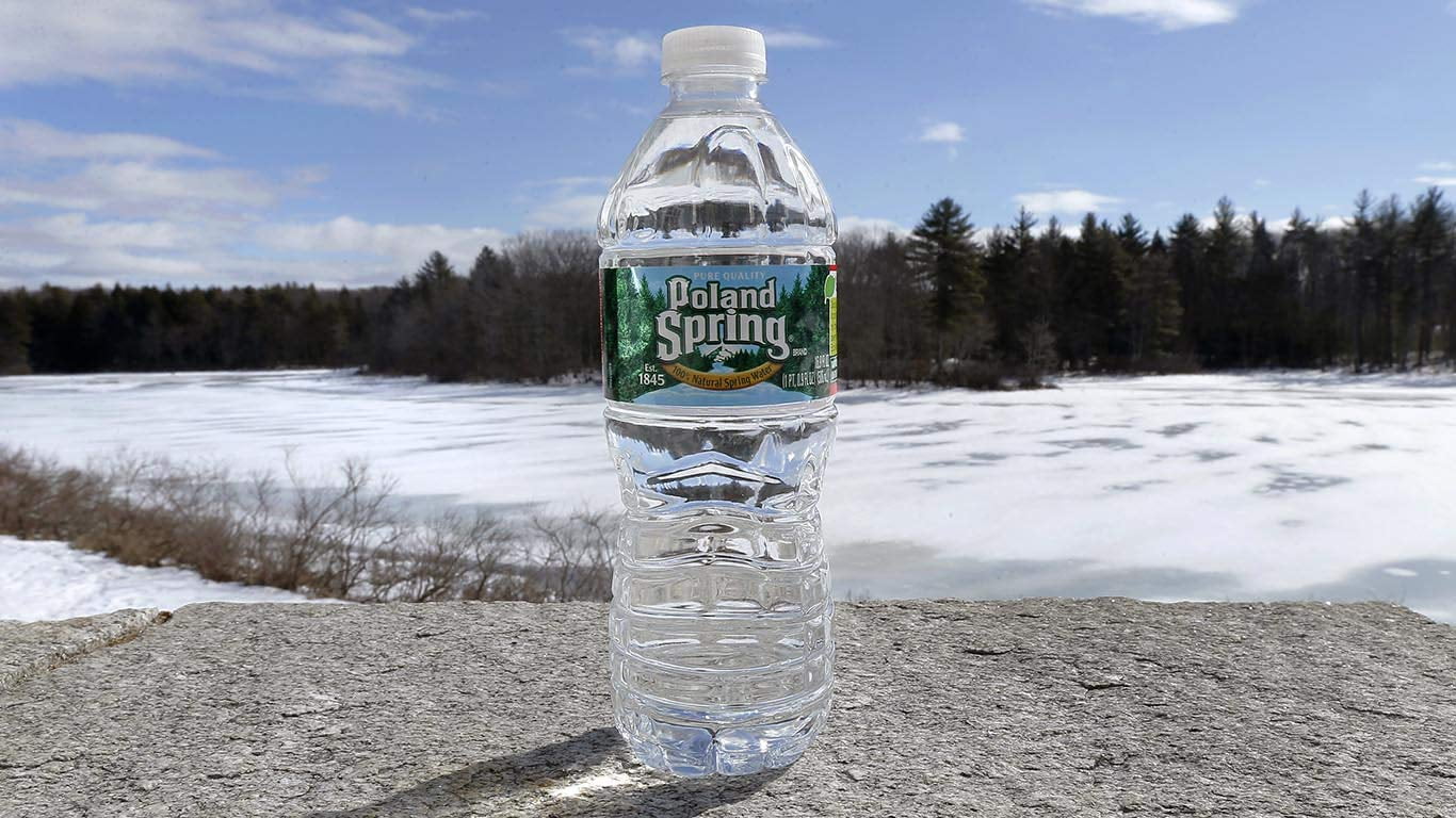 Poland Spring 100 Natural Spring Water, 16.9 Bottle (Pack of 10, Total