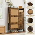 thumbnail image 5 of Huloretions Rattan Shoe Storage Cabinet with 3 Flip Drawers,Modern Shoe Rack Storage Cabinet,Freestanding Organizer with Adjustable Shelves,Narrow Shoe Rack Cabinet for Entryway Hallway Bedroom, 5 of 9