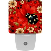 Seven-star ladybug LED Square Night Lights for Bedroom and Living Room, Decorative Mood Lighting with Remote Control  Energy Efficient & Versatile Illumination