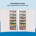 thumbnail image 7 of Kenmore 6 Cu Ft Convertible Upright Freezer/Refrigerator, Garage Ready with Adjustable Temperature Control for Food and Meat Storage in Kitchen, Basement or Utility Room, White, 7 of 7