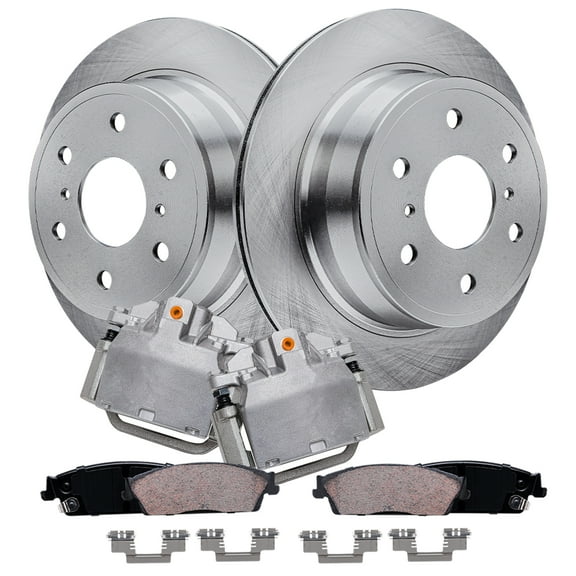 Detroit Axle - Rear Brake Calipers Brakes and Rotors Brake Pads Replacement for Chevy Tahoe GMC Yukon Fits select: 2011 ,2013 CHEVROLET SILVERADO K1500 LT
