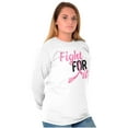 thumbnail image 5 of Fight For It Breast Cancer Aware Pink Women's Long Sleeve T Shirt Brisco Brands X, 5 of 6