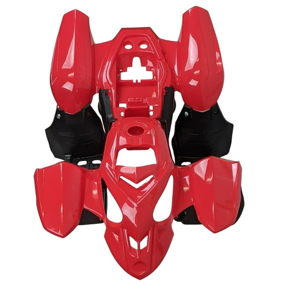 OEM ATV Body Fender Kit without Seat for Panther 110PL, 125PL Coolster 3050B Peace & Mudcat 90cc-110cc Model - (Red ATV)