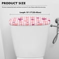 thumbnail image 5 of Renewold Dag Paw Print Toilet Tank Lid Cover with Elastic Band, Stripes Printed Anti-dust Toilet Top Cover, Universal Bathroom Decorative Accessory , Pink, 5 of 6