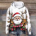 thumbnail image 2 of Towmus Womens Christmas Sweatshirts Long Sleeve Graphic Top Funny Hooded Sweatshirt Cute Pullover for Women, 2 of 4