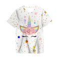thumbnail image 1 of Camiseta con estampado de unicornio en 3D, camiseta bonita de unicornio rosa, camiseta de verano para niñas, ropa de dibujos animados para niños, camisetas casuales para adolescentes 11T Gao Jinjia LED, 1 of 2