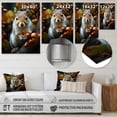 thumbnail image 4 of Designart "White Animal Brown Squirrel I" Animals Squirrel Metal Wall Art Prints, 4 of 5