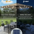 thumbnail image 3 of ABCCANOPY 7.5ft Patio Solar Umbrella LED Outdoor Umbrella with Tilt and Crank, Khaki, 3 of 9