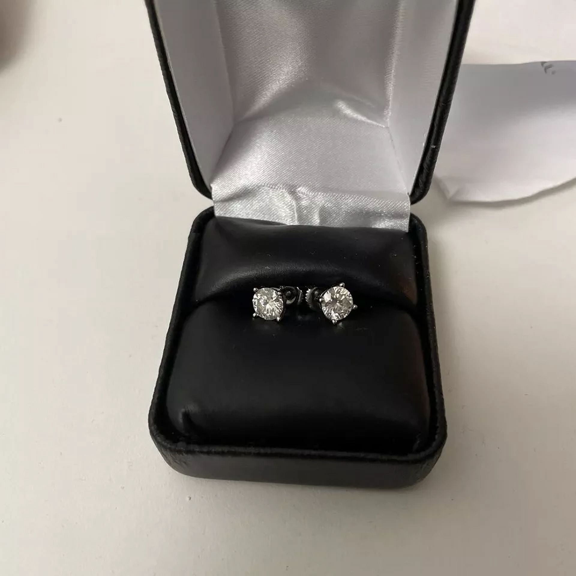 "1 Ct Moissanite Screw Back Solitaire Stud Earrings | GRA Certified D/VVS1 | 925 Sterling Silver | 5MM"