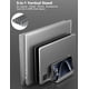 thumbnail image 2 of PHOCAR Soporte Vertical de 5 Ranuras para Laptop, Tablet y Celular, Aluminio Ajustable con Silicona Antirayon, Base Antidlizante, Coatible con MacBook, Mac Mini, iPad y Otros Accorios, 2 of 5