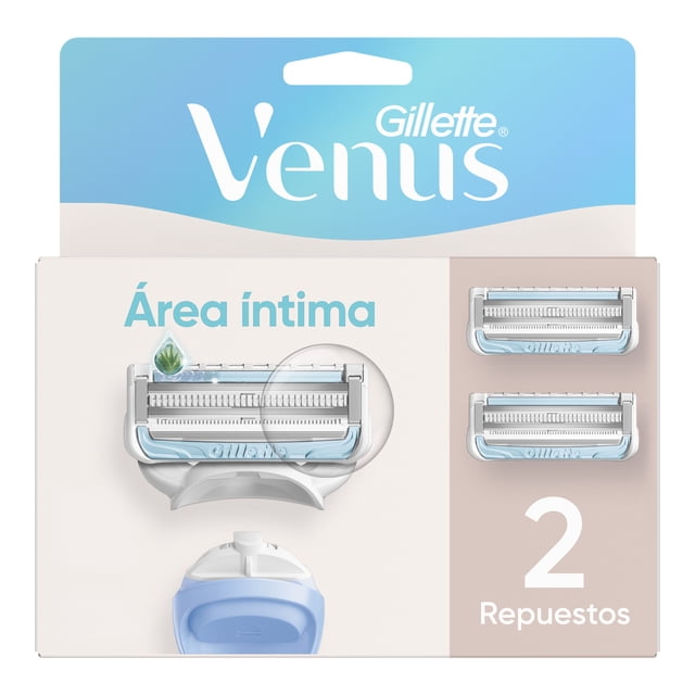 Cartucho de Rastrillo para Mujer Gillette Venus para Depilar el Área Íntima 2 pzas