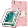 thumbnail image 3 of XYX Case for iPad 9.7 inch/iPad 6th/5th Gen/Air 2, Dual Layer Slim Heavy Shockproof Rugged Protective Cover Case with Kickstand (Cherry Pink), 3 of 7