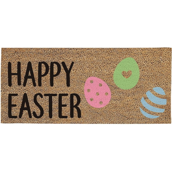 Evergreen Happy Easter Sassafras Indoor Outdoor Switch Doormat 1'10"x10" Multicolored