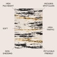 thumbnail image 4 of JONATHAN Y LONDON SHAG 8 x 10 Area Rug, Nova Bold Strie - Beige/Black/Yellow, SHG102A-8, 4 of 10