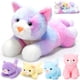 thumbnail image 1 of Peluche Skylety Cat con bebés dentro de una gata embarazada, 1 of 6