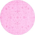 thumbnail image 1 of Ahgly Company Indoor Round Oriental Pink Traditional Area Rugs, 6' Round, 1 of 4