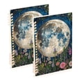 thumbnail image 2 of Wildflowers and Trees Surrounded Full Moon Notebooks 1-subject Journal 60 Sheets A5 College Ruled Paper Detachable Ring 8.3"x5.7", 2 of 8