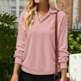 thumbnail image 2 of Vedolay Casual Tops for Women Women's Casual Long Sleeve Crew Neck Relaxed Fit Pullovers Sweatshirts,Red XL, 2 of 3