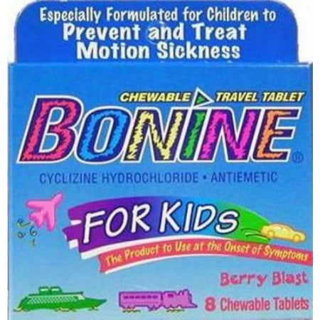 Bonine Kids Chewable Travel Tablets With Berry Blast, 8 oz