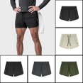 thumbnail image 3 of Pantalones cortos holgados con múltiples bolsillos y cordón de color sólido, cómodos y transpirables para ciclismo y carrera, 3 of 5