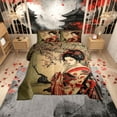 thumbnail image 2 of Erosebridal Japanese Geisha Bedding Sets Queen with Comforter Women, Oriental Aesthetic Duvet Insert, Reversible 3pcs, 2 of 8