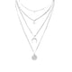 thumbnail image 1 of Fiudx Collar Elegante, Elegante Colgante de Aleación para Mujer, Elegante Dije de Disco Multicapa, Ideal para Fiestas, Regal Perfecto para La Familia, Tamaño Ajustable 50 a 80 Cm, Accesorio de Moda p, 1 of 6