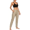 thumbnail image 4 of Horkkom Hiking Pants Women Elastic Waist Drawstring Joggers Workout Casual Travel Pants with Pockets XL, 4 of 9