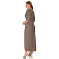 thumbnail image 4 of SR Women's Casual Wrap Floor Length Maxi Dress, Small, Coco, 4 of 5