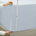 thumbnail image 5 of Extra Deep Pocket Fitted Sheet Elastic Corner Straps Fitted Sheets 18" - 21" King Size Ice Blue Color, 5 of 7