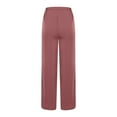 thumbnail image 5 of Lenpel Women's Wide Leg Pants Trendy High Waisted Tie Front Wrap Palazzo Beach Pants Casual Loose Trousers, 5 of 6