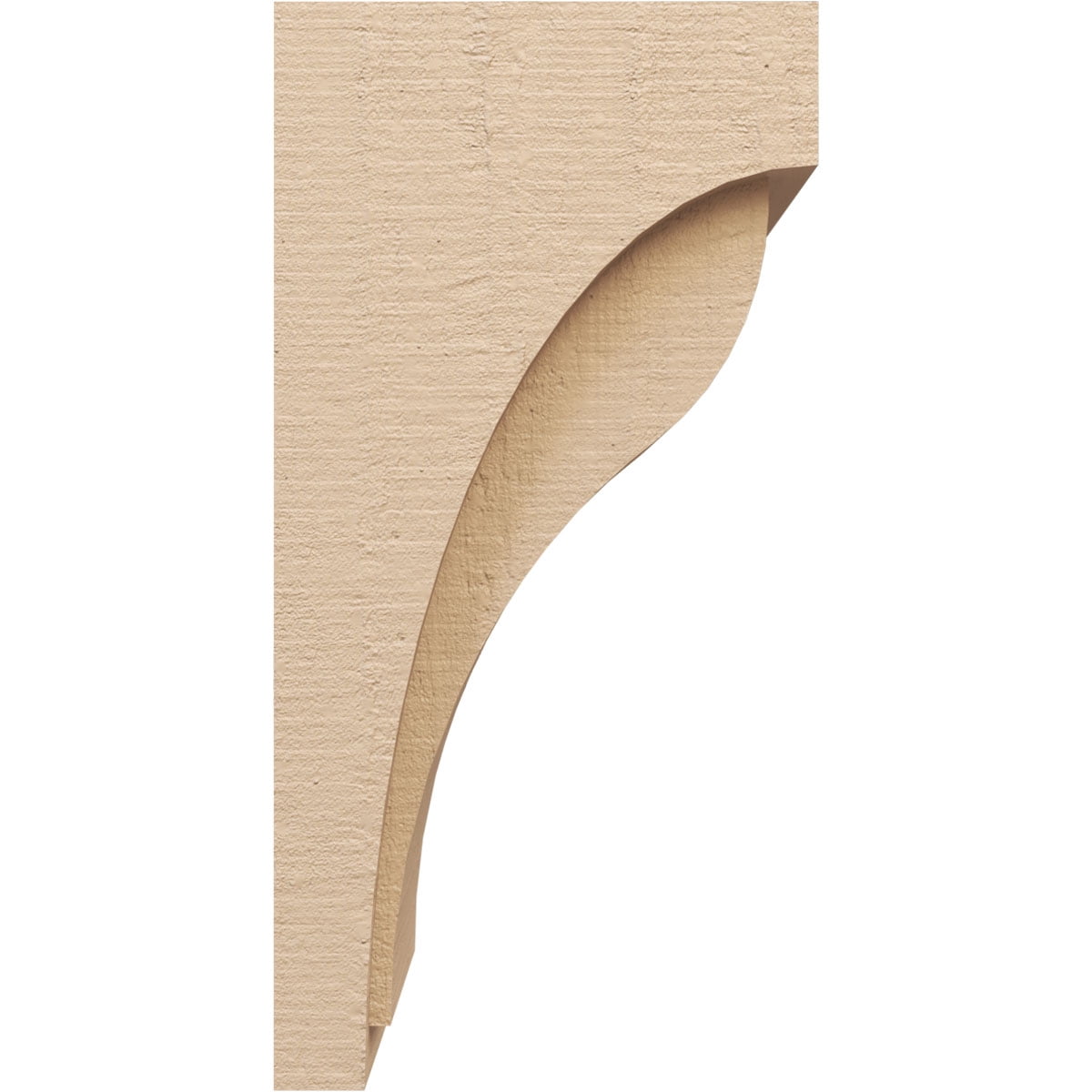 11"W x 11"D x 22"H Wide Helena Rough Cedar Woodgrain TimberThane Corbel, Primed Tan