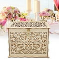 thumbnail image 1 of Vintage Style Wooden Wedding Card Box With Lock Rustic Decor, Impressive Craftsmanship, Durable, 1 of 8