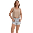 thumbnail image 6 of DARING DIVA Women's High Low Sleeveless Flowy Tank Top Athletic Yoga Workout Shirt S Khaki, 6 of 7